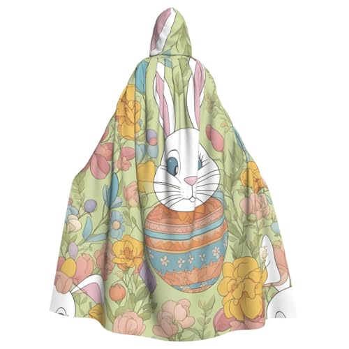 BGSHJVF Osterhase Blumendruck Halloween Kostüm Umhang für alle, große Größe Mantel mit Kapuze für Erwachsene, für Party, Fanced Ball BGSHJVF Osterhase Blumendruck Halloween Kostüm Umhang für alle, große Größe Mantel mit Kapuze für Erwachsene, für Party, Fanced Ball von BGSHJVF
