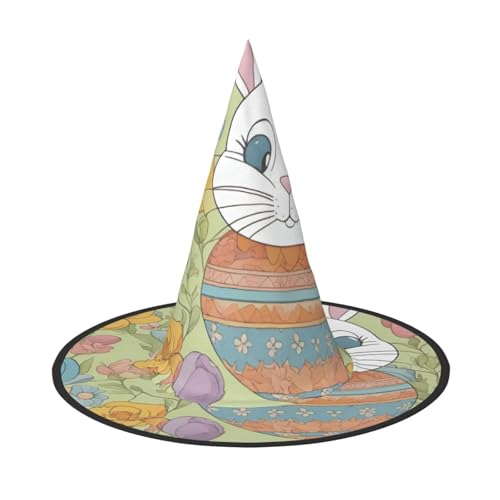 BGSHJVF Osterhasen Blumendruck Halloween Hexe Hut Cosplay Caps Halloween Dekoration Kostüm Zubehör für Halloween Party BGSHJVF Osterhasen Blumendruck Halloween Hexe Hut Cosplay Caps Halloween Dekoration Kostüm Zubehör für Halloween Party von BGSHJVF