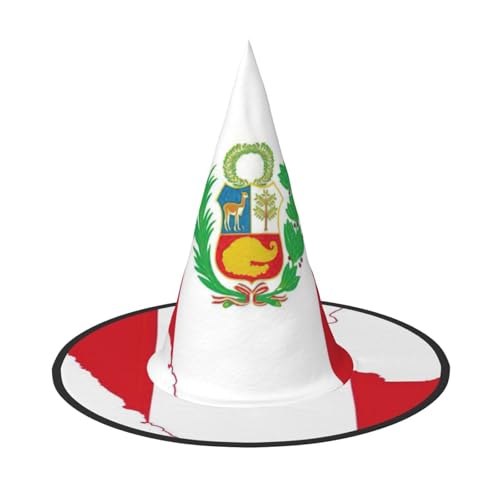 BGSHJVF Peru Flagge Karte Druck Halloween Hexenhut Cosplay Caps Halloween Dekoration Kostüm Zubehör für Party BGSHJVF Peru Flagge Karte Druck Halloween Hexenhut Cosplay Caps Halloween Dekoration Kostüm Zubehör für Party von BGSHJVF