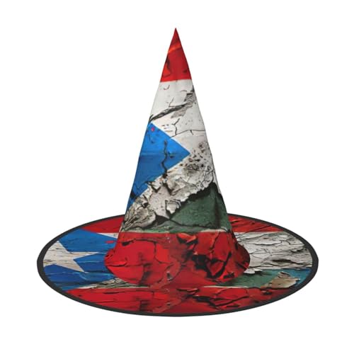 BGSHJVF Puerto Rico Tapete Flagge Druck Halloween Hexe Hut Cosplay Caps Halloween Dekoration Kostüm Zubehör für Halloween Party BGSHJVF Puerto Rico Tapete Flagge Druck Halloween Hexe Hut Cosplay Caps Halloween Dekoration Kostüm Zubehör für Halloween Party von BGSHJVF
