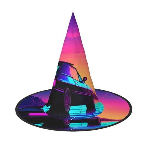 BGSHJVF Retrowave Bilder drucken Halloween Hexe Hut Cosplay Caps Halloween Dekoration Kostüm Zubehör für Halloween Party BGSHJVF Retrowave Bilder drucken Halloween Hexe Hut Cosplay Caps Halloween Dekoration Kostüm Zubehör für Halloween Party von BGSHJVF