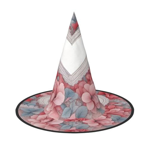 BGSHJVF Romantischer Herzdruck Halloween Hexe Hut Cosplay Hüte Halloween Dekoration Zubehör Partyanzug BGSHJVF Romantischer Herzdruck Halloween Hexe Hut Cosplay Hüte Halloween Dekoration Zubehör Partyanzug von BGSHJVF