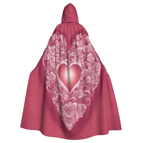 BGSHJVF Romantischer Herzdruck Halloween Kostüm Umhang für alle, übergroße Cosplay Erwachsene Mantel mit Kapuze für Partys, Maskeraden BGSHJVF Romantischer Herzdruck Halloween Kostüm Umhang für alle, übergroße Cosplay Erwachsene Mantel mit Kapuze für Partys, Maskeraden von BGSHJVF