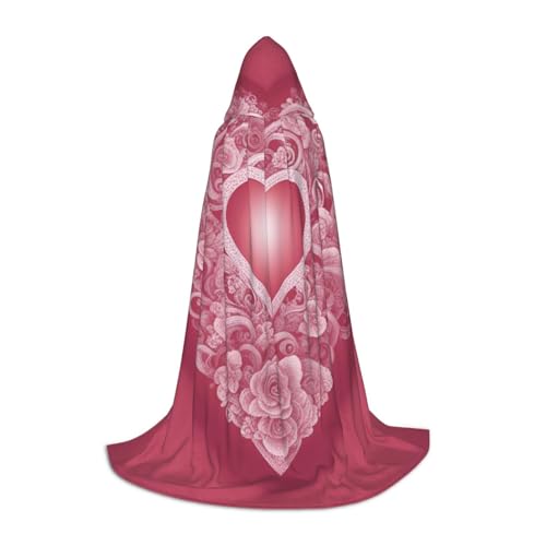 BGSHJVF Romantischer Kapuzenumhang mit Herzaufdruck für Herren, Zauberer, Vampir und Halloween-Kostüme, für Rollenspiele und Partys BGSHJVF Romantischer Kapuzenumhang mit Herzaufdruck für Herren, Zauberer, Vampir und Halloween-Kostüme, für Rollenspiele und Partys von BGSHJVF