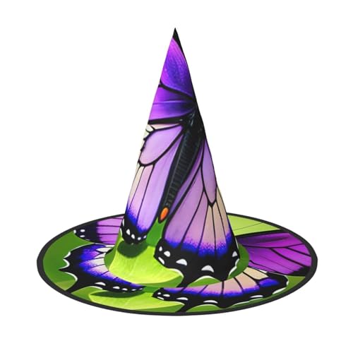 BGSHJVF Schmetterling lila Druck Halloween Hexe Hut Cosplay Caps Halloween Dekoration Kostüm Zubehör für Halloween Party BGSHJVF Schmetterling lila Druck Halloween Hexe Hut Cosplay Caps Halloween Dekoration Kostüm Zubehör für Halloween Party von BGSHJVF