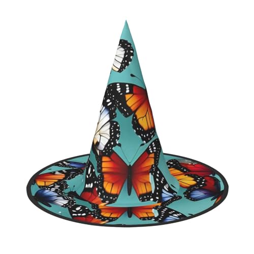 BGSHJVF Schmetterling und Cello Druck Halloween Hexe Hut Cosplay Caps Halloween Dekoration Kostüm Zubehör für Halloween Party BGSHJVF Schmetterling und Cello Druck Halloween Hexe Hut Cosplay Caps Halloween Dekoration Kostüm Zubehör für Halloween Party von BGSHJVF