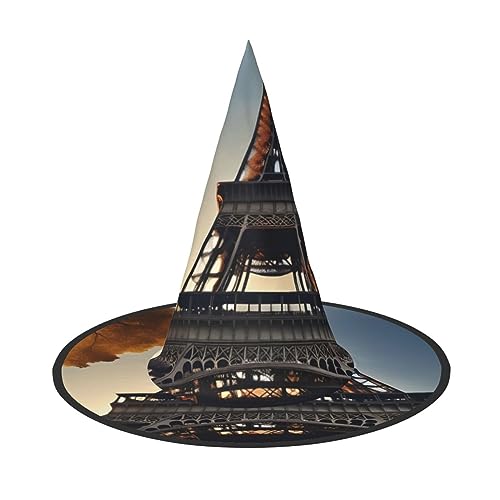 BGSHJVF Schöne Eiffelturm Paris Druck Halloween Hexe Hut Cosplay Caps Halloween Dekoration Kostüm Zubehör für Halloween Party BGSHJVF Schöne Eiffelturm Paris Druck Halloween Hexe Hut Cosplay Caps Halloween Dekoration Kostüm Zubehör für Halloween Party von BGSHJVF