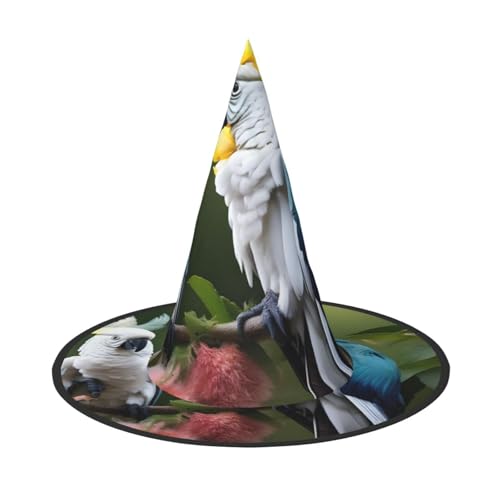 BGSHJVF Schöne Kakadua Vogel Blumendruck Halloween Hexe Hut Cosplay Caps Halloween Dekoration Kostüm Zubehör für Halloween Party BGSHJVF Schöne Kakadua Vogel Blumendruck Halloween Hexe Hut Cosplay Caps Halloween Dekoration Kostüm Zubehör für Halloween Party von BGSHJVF