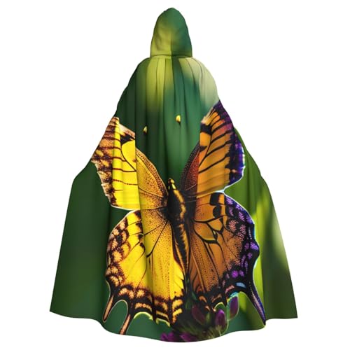 BGSHJVF Schöne brillante Schmetterlings-Print Halloween-Kostüm Umhang für alle, übergroße Cosplay Erwachsene Mantel mit Kapuze für Partys, Maskeraden BGSHJVF Schöne brillante Schmetterlings-Print Halloween-Kostüm Umhang für alle, übergroße Cosplay Erwachsene Mantel mit Kapuze für Partys, Maskeraden von BGSHJVF