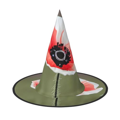 BGSHJVF Schöner Mohnblumen-Druck für Halloween, Hexenhut, Cosplay, Halloween-Dekoration, Kostümzubehör für Party BGSHJVF Schöner Mohnblumen-Druck für Halloween, Hexenhut, Cosplay, Halloween-Dekoration, Kostümzubehör für Party von BGSHJVF