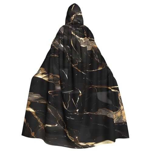 BGSHJVF Schwarz Gold Marmor Print Halloween Kostüm Umhang für alle, übergroße Cosplay erwachsene Kapuze Mantel für Partys, Kostüme BGSHJVF Schwarz Gold Marmor Print Halloween Kostüm Umhang für alle, übergroße Cosplay erwachsene Kapuze Mantel für Partys, Kostüme von BGSHJVF