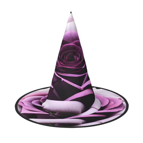 BGSHJVF Schwarze Blackgound-Rosen-Druck, Halloween-Hexenhut, Cosplay-Kappen, Halloween-Dekoration, Kostümzubehör für Party BGSHJVF Schwarze Blackgound-Rosen-Druck, Halloween-Hexenhut, Cosplay-Kappen, Halloween-Dekoration, Kostümzubehör für Party von BGSHJVF