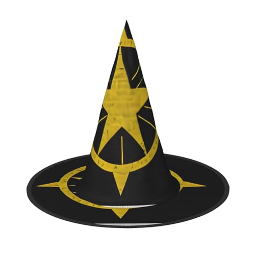 BGSHJVF Schwarzer Hexenhut Arizona Flagge Druck Halloween Cosplay Halloween Dekoration Halloween Party Kostüm Zubehör von BGSHJVF