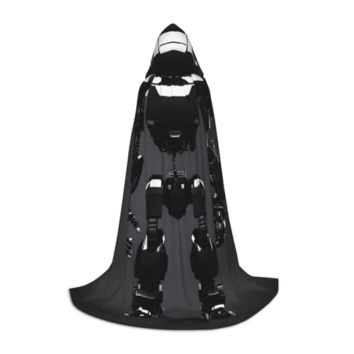 BGSHJVF Schwarzer Kapuzenumhang mit Roboterdruck für Herren, Zauberer, Vampir und Halloween-Kostüme, für Rollenspiele und Partys BGSHJVF Schwarzer Kapuzenumhang mit Roboterdruck für Herren, Zauberer, Vampir und Halloween-Kostüme, für Rollenspiele und Partys von BGSHJVF