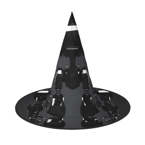 BGSHJVF Schwarzer Roboterdruck Halloween Hexe Hut Cosplay Caps Halloween Dekoration Kostüm Zubehör für Halloween Party BGSHJVF Schwarzer Roboterdruck Halloween Hexe Hut Cosplay Caps Halloween Dekoration Kostüm Zubehör für Halloween Party von BGSHJVF