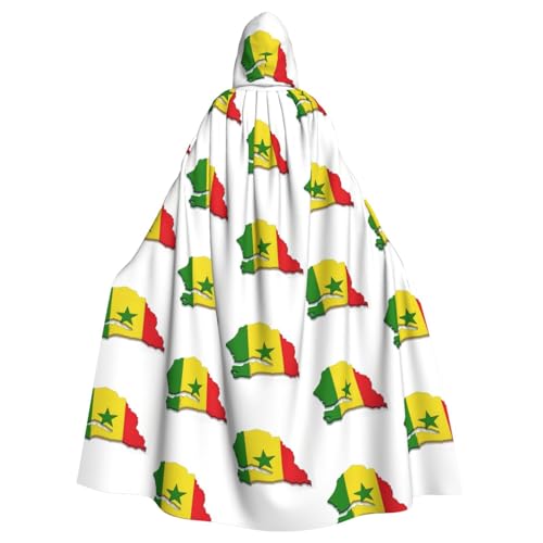 BGSHJVF Senegal Flagge Karte Druck Halloween Kostüm Umhang für alle, übergroße Cosplay Erwachsene Mantel mit Kapuze für Partys, Maskeraden BGSHJVF Senegal Flagge Karte Druck Halloween Kostüm Umhang für alle, übergroße Cosplay Erwachsene Mantel mit Kapuze für Partys, Maskeraden von BGSHJVF