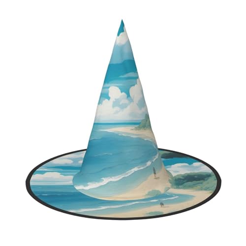 BGSHJVF Strand Shells Hexenhut Druck Halloween Cosplay Hut Party Kostüm Dekoration Zubehör BGSHJVF Strand Shells Hexenhut Druck Halloween Cosplay Hut Party Kostüm Dekoration Zubehör von BGSHJVF