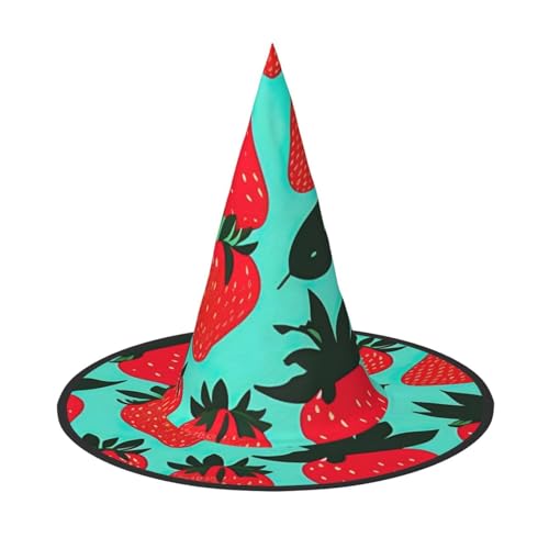 BGSHJVF Süße Hexenhut mit Erdbeerdruck Halloween Cosplay Halloween Dekoration Party Kostüm Zubehör BGSHJVF Süße Hexenhut mit Erdbeerdruck Halloween Cosplay Halloween Dekoration Party Kostüm Zubehör von BGSHJVF