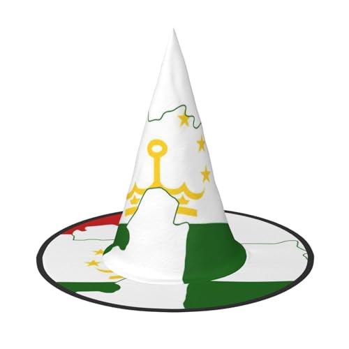 BGSHJVF Tadschikistan Flagge Hexenhut Halloween Cosplay Halloween Dekoration Halloween Party Kostüm Zubehör von BGSHJVF