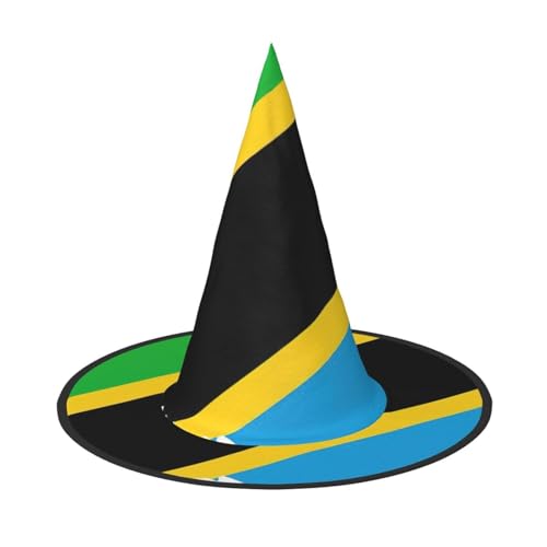BGSHJVF Tansania-Flagge, Kartendruck, Halloween, Hexenhut, Cosplay, Halloween-Dekoration, Kostümzubehör für Party BGSHJVF Tansania-Flagge, Kartendruck, Halloween, Hexenhut, Cosplay, Halloween-Dekoration, Kostümzubehör für Party von BGSHJVF