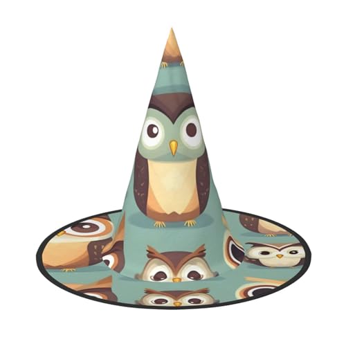 BGSHJVF Tier Cartoon Eulen niedlich Druck Halloween Hexe Hut Cosplay Caps Halloween Dekoration Kostüm Zubehör für Halloween Party BGSHJVF Tier Cartoon Eulen niedlich Druck Halloween Hexe Hut Cosplay Caps Halloween Dekoration Kostüm Zubehör für Halloween Party von BGSHJVF