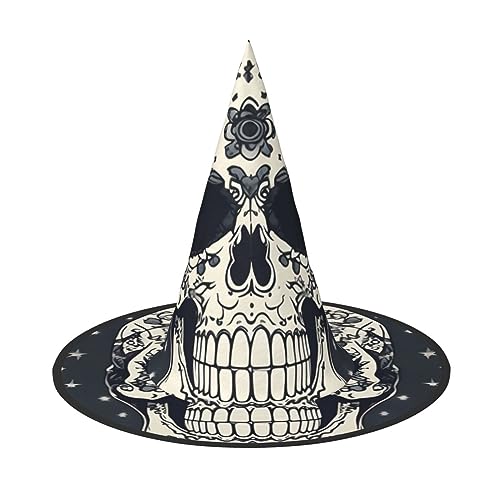 BGSHJVF Totenkopf Yoga und Blumendruck Halloween Hexe Hut Cosplay Caps Halloween Dekoration Kostüm Zubehör für Halloween Party BGSHJVF Totenkopf Yoga und Blumendruck Halloween Hexe Hut Cosplay Caps Halloween Dekoration Kostüm Zubehör für Halloween Party von BGSHJVF