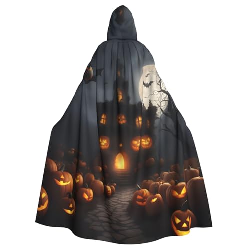 BGSHJVF Übergroße Kapuze Mantel für Erwachsene mit Kürbisdruck für Halloween, alle Partys, Maskerade BGSHJVF Übergroße Kapuze Mantel für Erwachsene mit Kürbisdruck für Halloween, alle Partys, Maskerade von BGSHJVF