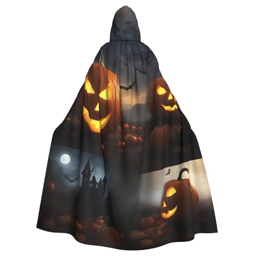 BGSHJVF Übergroße Kapuze Mantel für Erwachsene mit Kürbisdruck für Halloween, alle Partys, Maskerade BGSHJVF Übergroße Kapuze Mantel für Erwachsene mit Kürbisdruck für Halloween, alle Partys, Maskerade von BGSHJVF