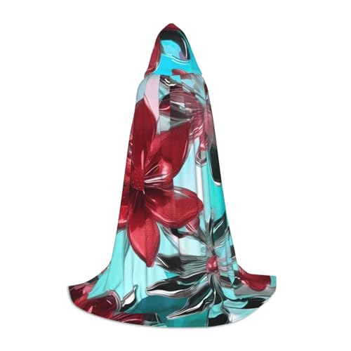 BGSHJVF Umhang mit Kapuze mit Blumenmuster, Buntglas-Druck, für Herren, Zauberer, Vampir und Halloween, für Rollenspiele und Partys BGSHJVF Umhang mit Kapuze mit Blumenmuster, Buntglas-Druck, für Herren, Zauberer, Vampir und Halloween, für Rollenspiele und Partys von BGSHJVF