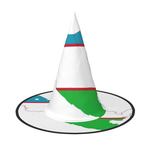 BGSHJVF Usbekistan Flagge Druck Hexenhut - Halloween Hexenhut - Partyanzug Zubehör BGSHJVF Usbekistan Flagge Druck Hexenhut - Halloween Hexenhut - Partyanzug Zubehör von BGSHJVF