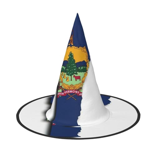 BGSHJVF Vermont State Flagge Print Witch Cap - Halloween Hexenhut - Party-Kostüm Zubehör BGSHJVF Vermont State Flagge Print Witch Cap - Halloween Hexenhut - Party-Kostüm Zubehör von BGSHJVF