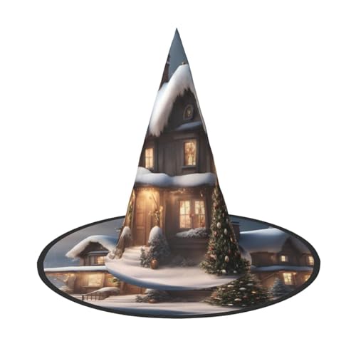 BGSHJVF Weihnachten Haus Druck Halloween Hexe Hut Cosplay Caps Halloween Dekoration Kostüm Zubehör für Party BGSHJVF Weihnachten Haus Druck Halloween Hexe Hut Cosplay Caps Halloween Dekoration Kostüm Zubehör für Party von BGSHJVF