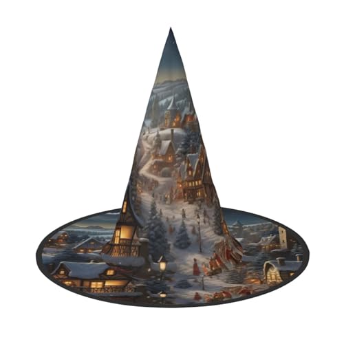 BGSHJVF Weihnachten Print Halloween Hexe Hut Cosplay Caps Halloween Dekoration Kostüm Zubehör für Halloween Party BGSHJVF Weihnachten Print Halloween Hexe Hut Cosplay Caps Halloween Dekoration Kostüm Zubehör für Halloween Party von BGSHJVF