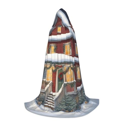 BGSHJVF Weihnachtsdorfhaus-Umhang mit Kapuze für Herren, Zauberer, Vampir und Halloween-Kostüme, für Rollenspiele und Partys BGSHJVF Weihnachtsdorfhaus-Umhang mit Kapuze für Herren, Zauberer, Vampir und Halloween-Kostüme, für Rollenspiele und Partys von BGSHJVF