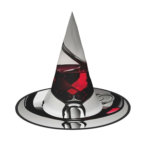 BGSHJVF Weinglas Druck Halloween Hexe Hut Cosplay Caps Halloween Dekoration Kostüm Zubehör für Halloween Party BGSHJVF Weinglas Druck Halloween Hexe Hut Cosplay Caps Halloween Dekoration Kostüm Zubehör für Halloween Party von BGSHJVF