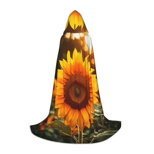 BGSHJVF Wunderschöner Sonnenblumen-Umhang mit Kapuze für Herren, Zauberer, Vampir und Halloween-Kostüme, für Rollenspiele und Partys BGSHJVF Wunderschöner Sonnenblumen-Umhang mit Kapuze für Herren, Zauberer, Vampir und Halloween-Kostüme, für Rollenspiele und Partys von BGSHJVF