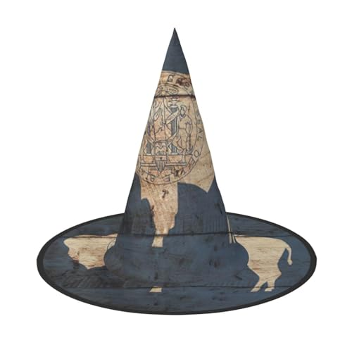 BGSHJVF Wyoming Staatsflagge Karte Druck Halloween Hexenhut Cosplay Caps Halloween Dekoration Kostüm Zubehör für Party BGSHJVF Wyoming Staatsflagge Karte Druck Halloween Hexenhut Cosplay Caps Halloween Dekoration Kostüm Zubehör für Party von BGSHJVF
