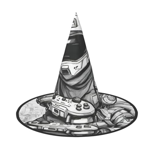 BGSHJVF monochrome Skizze Stil Spieldruck Halloween Hexe Hut Cosplay Caps Halloween Dekoration Kostüm Zubehör für Halloween Party BGSHJVF monochrome Skizze Stil Spieldruck Halloween Hexe Hut Cosplay Caps Halloween Dekoration Kostüm Zubehör für Halloween Party von BGSHJVF