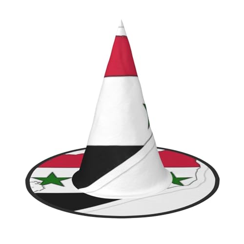 BGSHJVF syrische Flagge Karte Druck Halloween Hexe Hut Cosplay Caps Halloween Dekoration Kostüm Zubehör für Party BGSHJVF syrische Flagge Karte Druck Halloween Hexe Hut Cosplay Caps Halloween Dekoration Kostüm Zubehör für Party von BGSHJVF