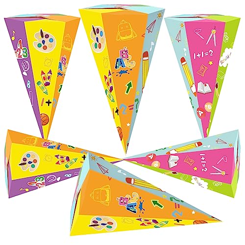 BGTLJKD 12 Stück Geschwistertüten, Schultüte zur Einschulung, Faltbare Kleine Zuckertüte für die Einschulung zum Schulanfang, Geschwisterschultüte Geschenkverpackung Schultüte für Junge und Mädchen BGTLJKD 12 Stück Geschwistertüten, Schultüte zur Einschulung, Faltbare Kleine Zuckertüte für die Einschulung zum Schulanfang, Geschwisterschultüte Geschenkverpackung Schultüte für Junge und Mädchen von BGTLJKD