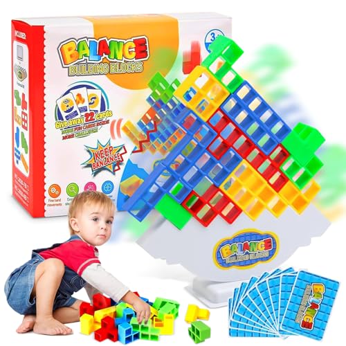 BGTLJKD 32Pcs Tetra Tower Spiel, Tetris Balance Spielzeug Tower Game, Lustige Kreatives Stapelspiel Spielzeug für Kinder, Stapelblöcke Balancing Spiel für Jungen und Mädchen ab Jahre 3+ von BGTLJKD