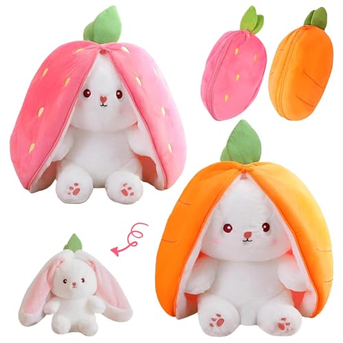 BGTLJKD Osterhase Plüschtiere, 2PCS Hasen Verstecken, Erdbeerhasen Karotten Hasen Kuscheltier, Verstecken Osterhasen Stofftier, Gefülltes Plüschtier Ostergeschenke Für Kinder, Jungen, Mädchen BGTLJKD Osterhase Plüschtiere, 2PCS Hasen Verstecken, Erdbeerhasen Karotten Hasen Kuscheltier, Verstecken Osterhasen Stofftier, Gefülltes Plüschtier Ostergeschenke Für Kinder, Jungen, Mädchen von BGTLJKD