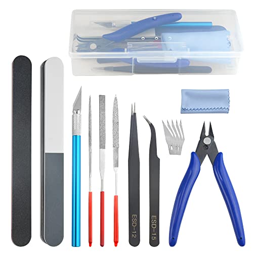 BGTXINGI 15PCS Modeler Basic Tools Craft Set Gundam Model Tools Kit mit Kunststoff-Box für Modell Assemble Car Hobby Modellbau Reparatur und Fixing DIY Craft Kit BGTXINGI 15PCS Modeler Basic Tools Craft Set Gundam Model Tools Kit mit Kunststoff-Box für Modell Assemble Car Hobby Modellbau Reparatur und Fixing DIY Craft Kit von BGTXINGI