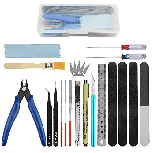 BGTXINGI 19-teiliges Modell-Werkzeug-Set Gundam Modell-Werkzeug-Set mit Kunststoffbox, Modellbau-Montage, Auto-, Hobby-Modellbau, Reparatur und Befestigung BGTXINGI 19-teiliges Modell-Werkzeug-Set Gundam Modell-Werkzeug-Set mit Kunststoffbox, Modellbau-Montage, Auto-, Hobby-Modellbau, Reparatur und Befestigung von BGTXINGI