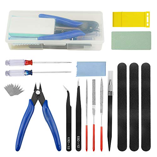 BGTXINGI 25-teiliges Modell-Werkzeug-Set Gundam Modell-Werkzeug-Set mit Kunststoffbox, Modellbau, Modellbau, Modellbau, Reparatur und Befestigung BGTXINGI 25-teiliges Modell-Werkzeug-Set Gundam Modell-Werkzeug-Set mit Kunststoffbox, Modellbau, Modellbau, Modellbau, Reparatur und Befestigung von BGTXINGI