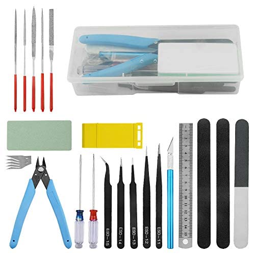 BGTXINGI 25-teiliges Modell-Werkzeug-Set für Gundam Modell-Werkzeug-Set mit Kunststoffbox, Modellbau, Modellbau, Modellbau, Reparatur und Befestigung BGTXINGI 25-teiliges Modell-Werkzeug-Set für Gundam Modell-Werkzeug-Set mit Kunststoffbox, Modellbau, Modellbau, Modellbau, Reparatur und Befestigung von BGTXINGI