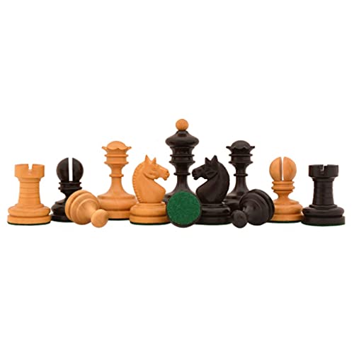 Schachfiguren aus Holz, Turnierschachfiguren, fortgeschrittene gelbe Pappelholz-Schachfiguren mit 7,4 cm. König (schwarz rot) (Farbe: Rot) (Rot) von BHFDUBUAAAXXXXUF