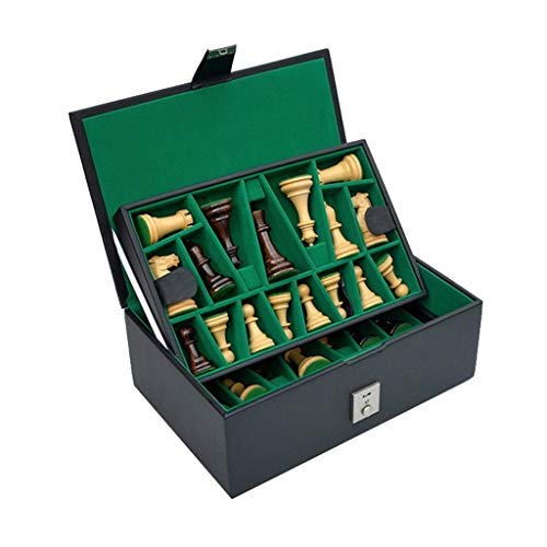 Schachfiguren aus Leder, große Kapazität, tragbare Schach-Aufbewahrungsbox (das Produkt enthält keine Schachfiguren), Schachgeschenke (Farbe: nur Schachbox) (nur Schachbox) von BHFDUBUAAAXXXXUF