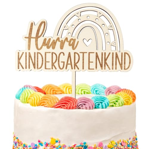 Cake Topper Kindergartenkind Holz Boho Regenbogen Tortendeko Kindergarten Start Kita 2025 Anfang Torten Topper Kuchendeko Einschulung Party Deko für Junge Mädchen Cake Topper Kindergartenkind Holz Boho Regenbogen Tortendeko Kindergarten Start Kita 2025 Anfang Torten Topper Kuchendeko Einschulung Party Deko für Junge Mädchen von BHGT