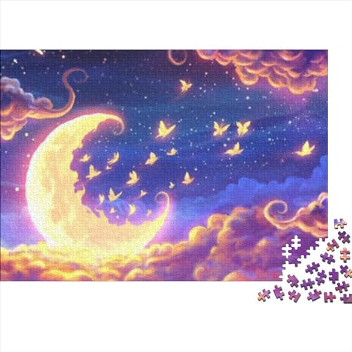 Aesthetic Starry Night – 500 Teile, Impossible Puzzle, Geschicklichkeitsspiel Für Die Ganze Familie, Farbenfrohes Legespiel, Erwachsenenpuzzle Ab 12 Jahren 500pcs (52x38cm) von BHIRCJKD